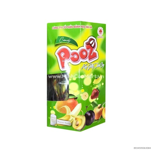 Kẹo Jelly Trái Cây Pooz 165gr Hải Hà Hộp Xanh